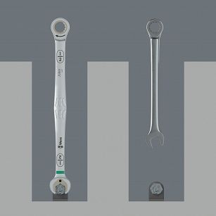 Klucz płasko-oczkowy z grzechotką w opakowaniu do sprzedaży detalicznej 6007 Joker SB, w wykonaniu długim, calowy, 5/8" x 304.5 mm WERA 05020366001