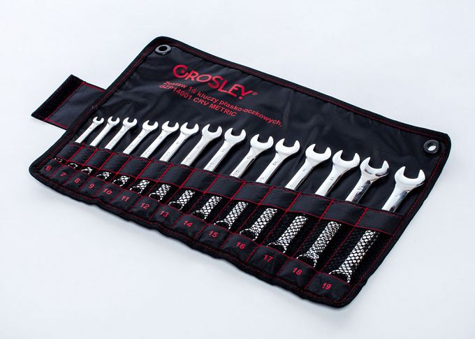 Zestaw 14 kluczy płasko-oczkowych GROSLEY GR50080