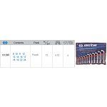 Zestaw kluczy fajkowych 12 cz. 8 - 24 mm, KING TONY 1812MR - 2