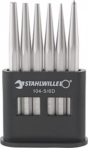 Zestaw Punktaków i Dobijaków 6-Częściowy w stojaku 104-5/6 D - STAHLWILLE 96700601