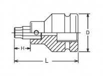 Nasadka udarowa imbusowa, 13mm KOKEN - 2