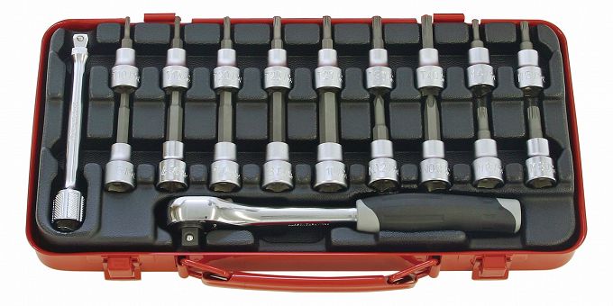 Zestaw kluczy nasadowych w kasecie 20 części KOKEN