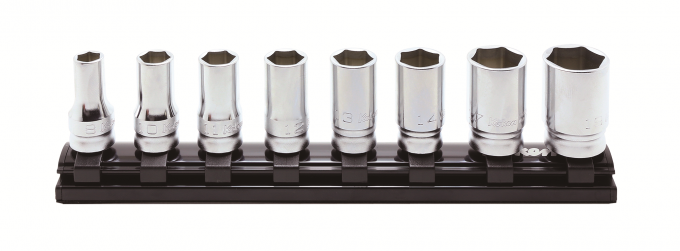 Zestaw nasadek półgłębokich metrycznych 6-kątnych 3/8