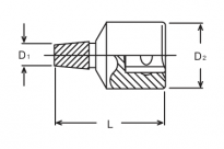 Nasadka wykrętak do urwanych śrub 1/2
