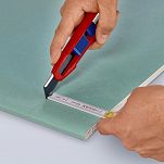 Nóż z odłamywanym ostrzem 18mm  CutiX  KNIPEX 90 10 165 BK - 4