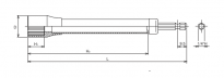 Nasadka długa z trzpieniem HEX 1/4