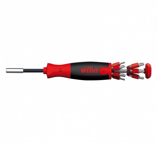 Wkrętak śrubokręt z magazynkiem bitów LiftUp 25 magnetyczny mieszany z 12 bitami, 1/4