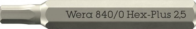 Bity Hex-Plus 840/0 Micro do śrub z gniazdem sześciokątnym, 2.5 x 30 mm WERA 05058112001