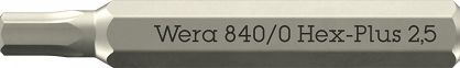 Bity Hex-Plus 840/0 Micro do śrub z gniazdem sześciokątnym, 2.5 x 30 mm WERA 05058112001