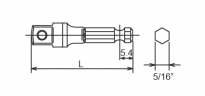 Adapter z pinem 5/16