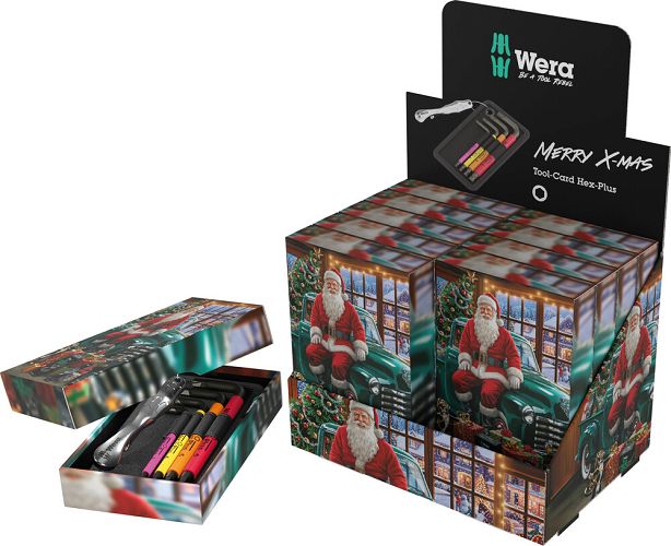 Ekspozytor na ladę sklepową przeznaczony do kart tekstylnych Hex-Plus Christmas 2026, 11 części WERA 05135825001