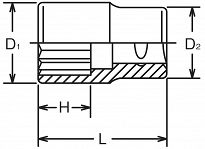 Nasadka 42mm dwunastokątna KOKEN - 2