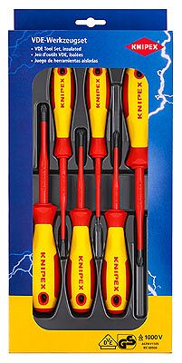 Zestaw wkrętakówśrubokrętów VDE PH I PZ Płaskie KNIPEX 00 20 12 V04