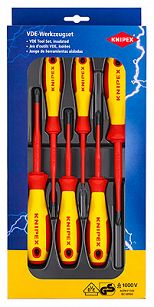 Zestaw wkrętakówśrubokrętów VDE PH I PZ Płaskie KNIPEX 00 20 12 V04