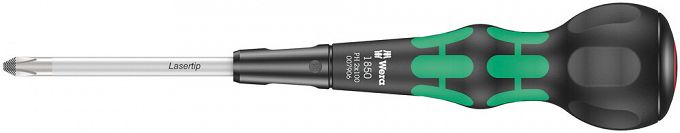 Wkrętak do śrub z gniazdem krzyżowym z rękojeścią kulistą Kraftform Ball-Grip 1850 PH, PH 2 x 100 mm WERA 05007906001