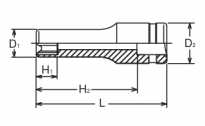 Nasadka długa E-TORX E7  dł. 55mm KOKEN - 2