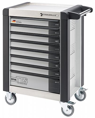 Wózek warsztatowy TTS Basic 8-szufl.biały z Nakładkami; 823x497x1021mm, max obciążenie: 30kg na szufladę; 750 kg na Wózek; 7 szuflad wysokość 80mm, 1 Sflada wysokość 160 mm 95/VA8 W STAHLWILLE 81200069