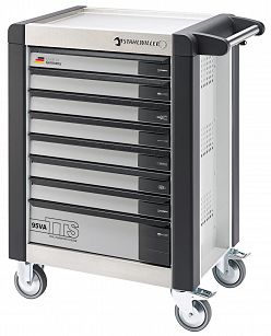 Wózek warsztatowy TTS Basic 8-szufl.biały z Nakładkami; 823x497x1021mm, max obciążenie: 30kg na szufladę; 750 kg na Wózek; 7 szuflad wysokość 80mm, 1 Sflada wysokość 160 mm 95/VA8 W STAHLWILLE 81200069
