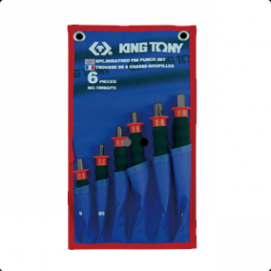 Zestaw wybijaków igłowych z u uchwytem gumowym 6 cz. 2 - 8mm KING TONY 1006GPN 