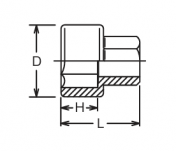 Nasadka 6-kątna napęd HEX 10 mm, rozmiar 5x11mm KOKEN - 2
