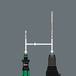 Wkrętaki śrubokręty Kraftform Kompakt 26 z etui PH, Płaskie czworokątne WERA 05051025001 - 4