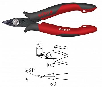 Szczypce do cięcia bocznego Electronic WIHA 26813