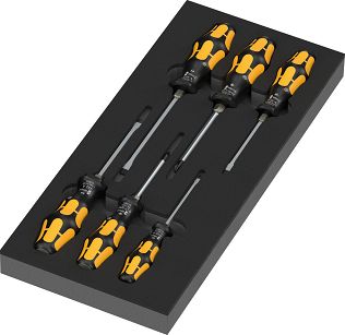 Wkładka piankowa 97112 z wkrętakami do pobijania Kraftform Seria 900 Set 1, 7 części WERA 05150170001