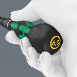 Wkrętak do śrub z nacięciem prostym (z rowkiem), warsztatowy, z rękojeścią kulistą Kraftform Ball-Grip 1834, 1 x 6 x 150 mm WERA 05007901001 - 7