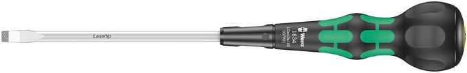 Wkrętak do śrub z nacięciem prostym (z rowkiem), warsztatowy, z rękojeścią kulistą Kraftform Ball-Grip 1834, 1 x 6 x 150 mm WERA 05007901001
