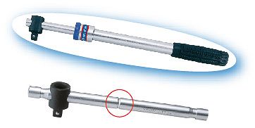 Pokrętło przesuwne 1/2" 250mm do przedłużki 4121, chrom KING TONY 4573-10R