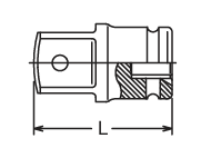 Adapter udarowy zwiększający z kulką 1/2