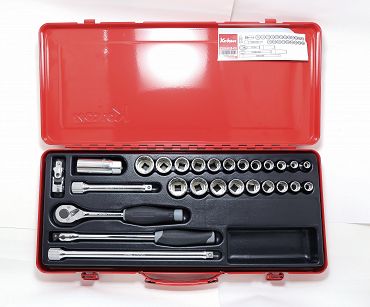 Zestaw kluczy nasadowych w kasecie 27 części KOKEN