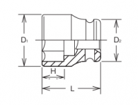 Nasadka udarowa sześciokątna 4.7/8