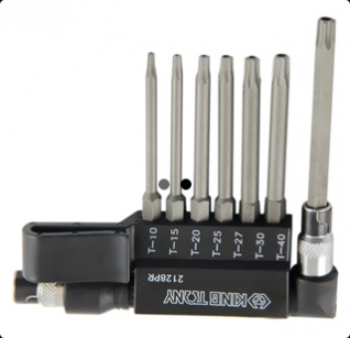 Imbusy torx zestaw 1/4" do wkrętarki 7 szt., 7170T 10 - 40, UCHWYT 1589-02 KING TONY 2128PR