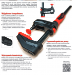 Ścisk do montażu szafek z przekładnią GearKlamp GK 300/60 BESSEY GK30 - 4