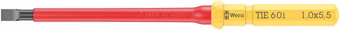 Wymienny trzpień izolowany VDE 1,0 x 5,5 WERA 05006504001