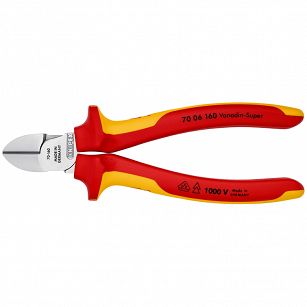 Szczypce Tnące Boczne Poręczne Izolowane KNIPEX 70 06 160