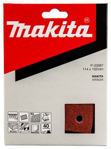 Papier szlifierski na rzep 114x102 K40 10s Makita P-33087