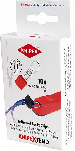 Klipsy do narzędzi TehteredTool (10 szt.) KNIPEX 00 62 10 TR