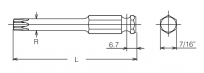 Bit udarowy sześciokątny Torx T45x75mm KOKEN - 2