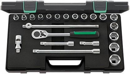 Komplet kluczy nasadowych 6-kątnych 1/2" 22-elementowy w skrzynce ABS 96031448 STAHLWILLE