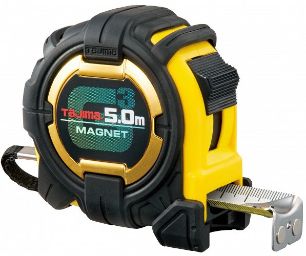 Miara zwijana stalowa z magnesem 5m x 27mm, G3-LOCK II klasa TAJIMA