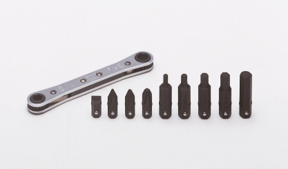 Zestaw klucz oczkowy +bity 1/4" 10szt. KOKEN