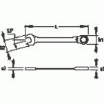 Klucz płaski z grzechotką oczkową Profil-UD 12 mm GEDORE 2297108 - 2