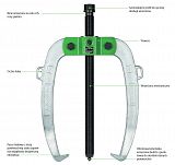 Ściągacz 2-ramienny uniwersalny z samocentrującymi ramionami KUKKO 44-7 - 2