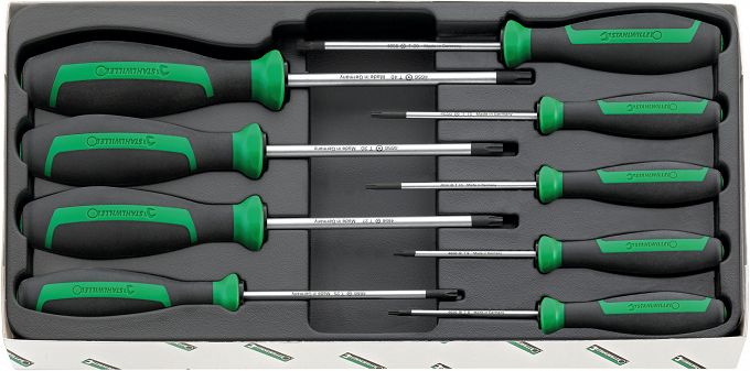 Zestaw Wkrętaków śrubokręty typu TORX z otworem, 9-Częściowy T8-T40, DRALL+ 4699 TORX- STAHLWILLE 96469915