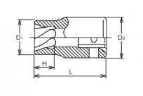 Nasadka udarowa skrętna 1/2