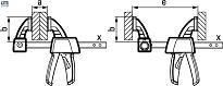 Ścisk uniwersalny 600/80 mm jednoręczny szybkomocujący BESSEY EZS60-8 - 5