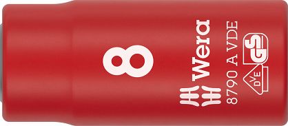 Klucz nasadowy 8790 A VDE Zyklop, izolowany, 1/4", 8 x 41 mm WERA 05005935001