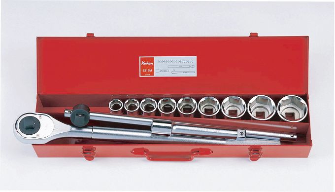 Zestaw kluczy nasadowych w kasecie 12 KOKEN